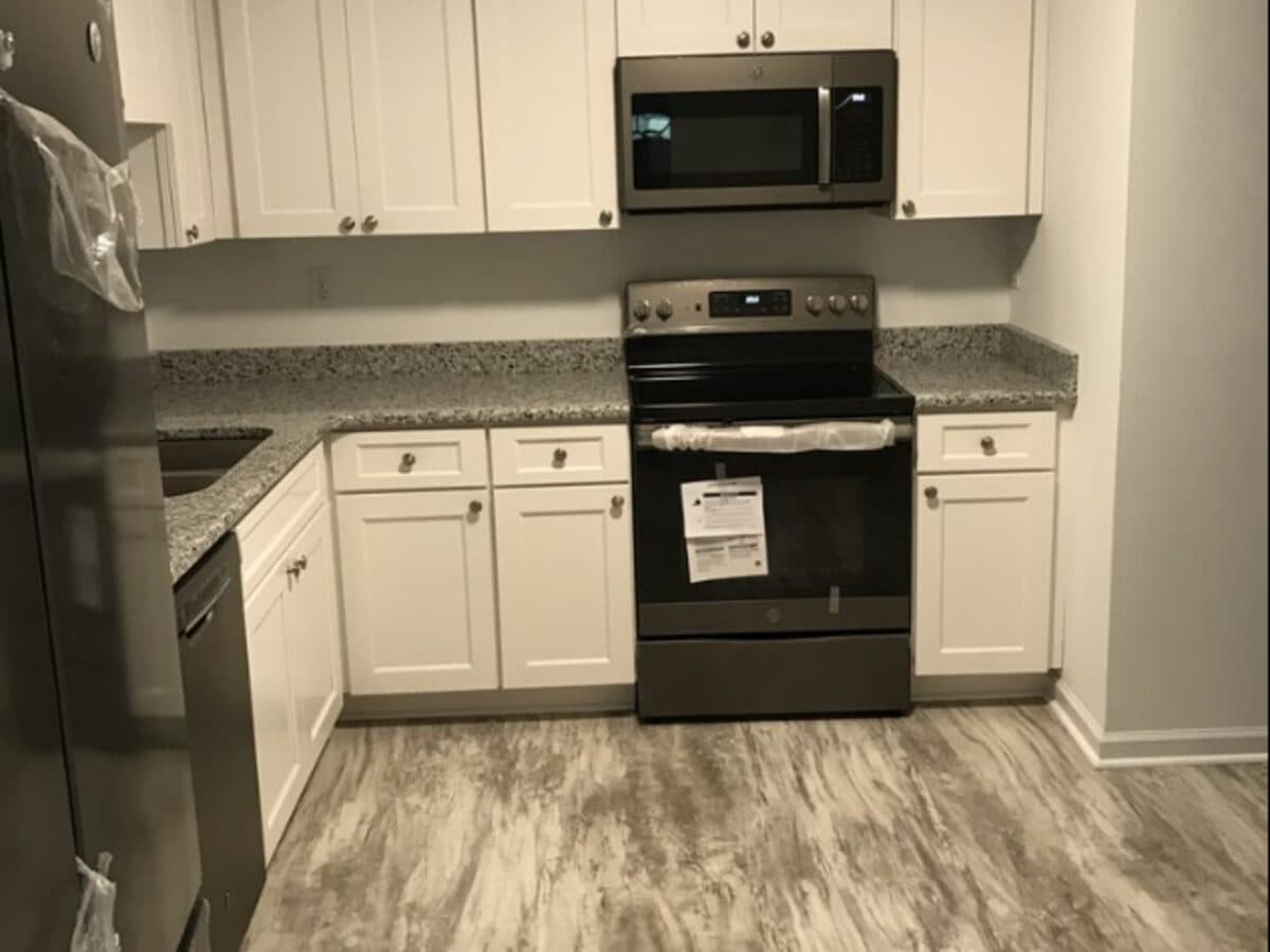 Fire & Smoke — Kitchen Rebuild · Fire & Smoke — After